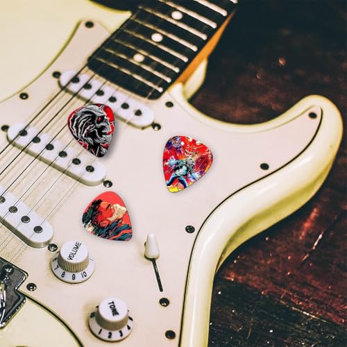 Image of ZIBUYU Guitar Picks 12 Pack Thin, Medium, Heavy Picks,Variety Pack Artistic Celluloid Guitar Pick for Bass