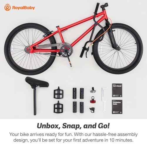 RoyalBaby Kids BMX Bike 20 24 Inch, Professional Aluminum