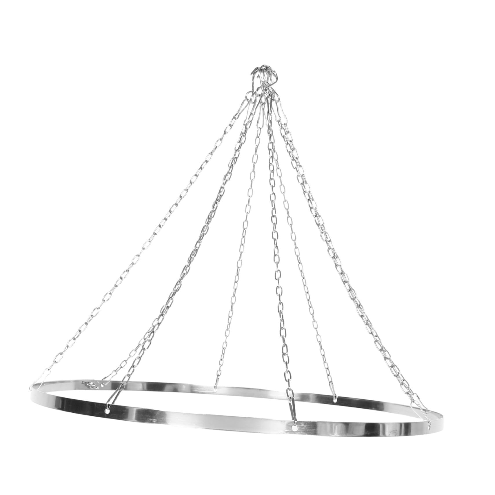 TEHAUX Anello di Supporto per Drappeggi a Soffitto, Acciaio Inox Argento