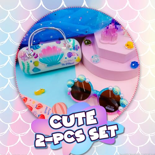 PinkSheep Sunglasses for Girls, Baby Kids Polarized Sunglass with Case, Shell Glasses UV400 Protection Plastic Frame3