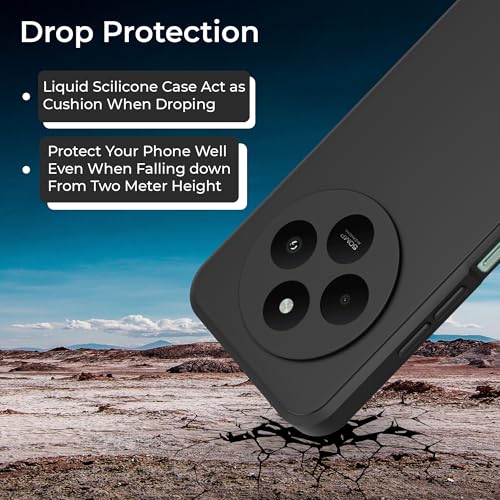 Image of A rtistque Back Cover Case for Poco C75 5G / M7 5G / Redmi A4 5G / Redmi 14c 5G with Camera Protection | Shockproof TPU|Stylish Protective Design|Slim Fit|Ultra Matte| Back Cover - Black