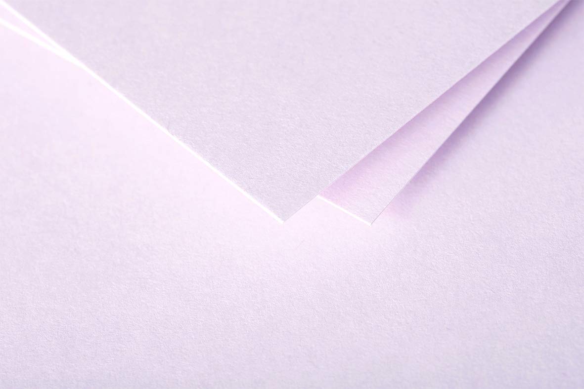 Clairefontaine 11878C Pack of 25 Plain Cards Square Format 13.5x13.5cm 210gsm Lilac colour Invitation Correspondence Board Pollen Range Smooth Premium Paper - Image 2