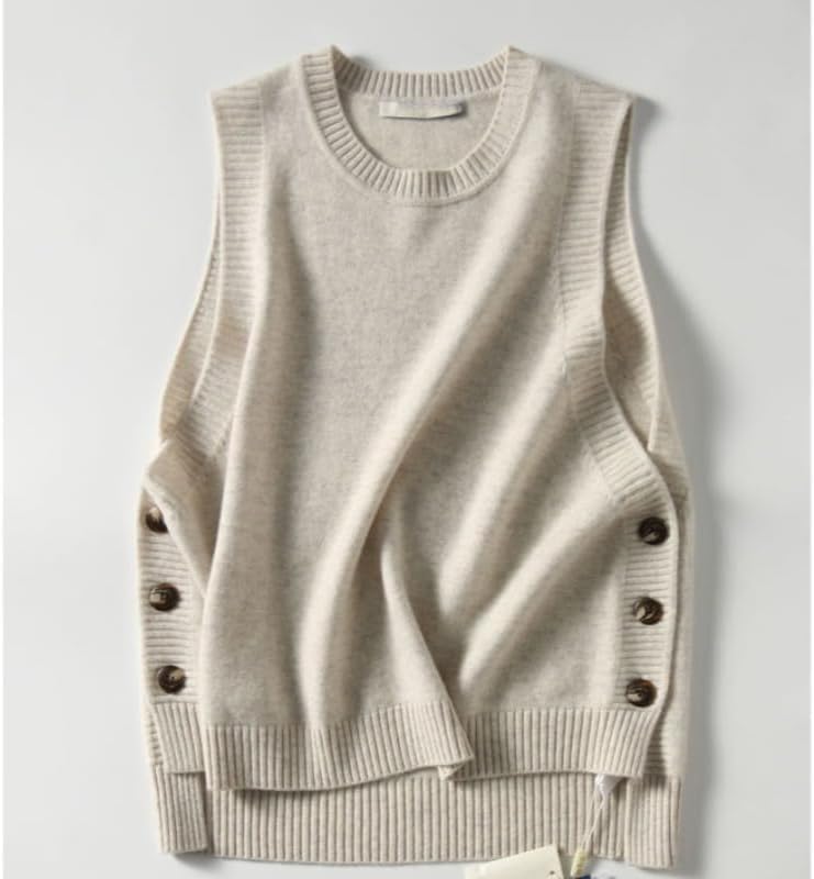 レディース ニットベスト 無地 シンプル ニット ベスト セーター カジュアル 体型カバー フリーサイズ 袖なし トップス 春 秋