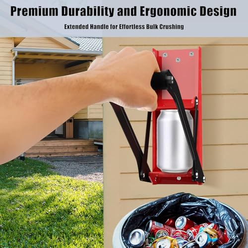 KANBOL Wall‑Mounted Metal Can Crusher, Fits 12‑16oz Soda Beer Aluminum Cans by KANBOL - Used condition - Image 3