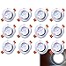 SWANEW Set di 12 Faretti Led da Incasso Per Cartongesso 3W Luce Bianco Freddo 6000K Lampada da incasso Equivalente a Alogena 30W 230V Spot da Incasso Per Cucina Camera Interno