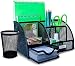 Neat Desk Organizer by DG4u | 5 Compartments+1 Drawer | BONUS Wire Mesh Pencil Cup | No more mess!