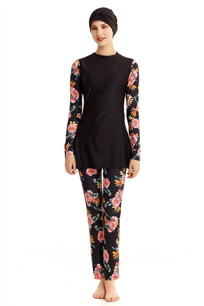 Nuovo Modesto Costumi da Bagno Manica Lunga Copertura Completa Costume da Bagno Moda Beachwear Burkini