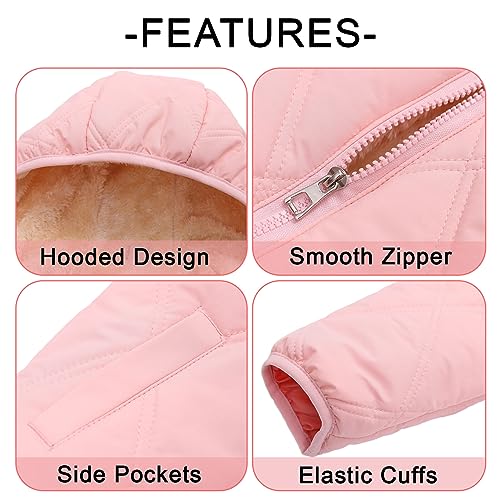 Happy Cherry Boys Girls Puff Jacket Hoodie Coat Windproof Winter Outerwear Lightweight Down Jacket4