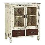 Powell Furniture 990-332 Parcel 2-Door 2-Drawer Console, White 30' L x 13.75' W x 25.5' H