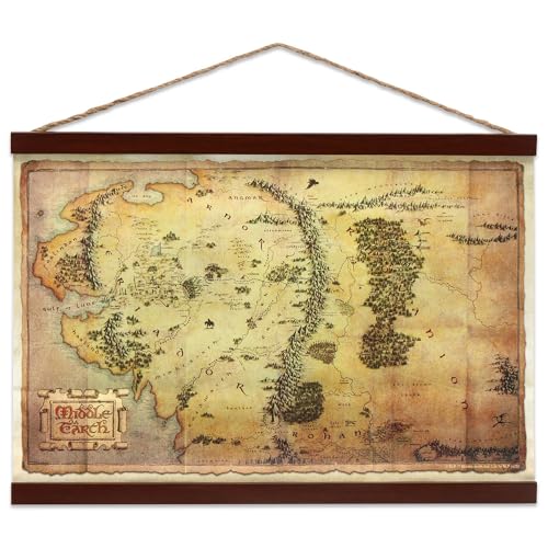 The Hobbit Middle Earth Map Hanging Canvas Banner