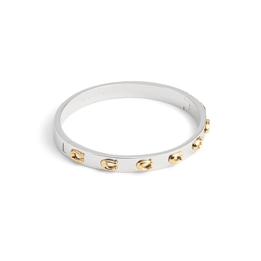 Coach Pegged C Logo Hinged Bangle Bracelet