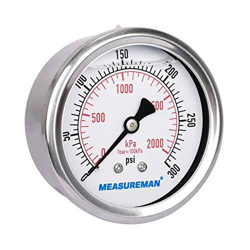 21/2 Inch Dial Size, Liquid Filled Pressure Gauge, 0