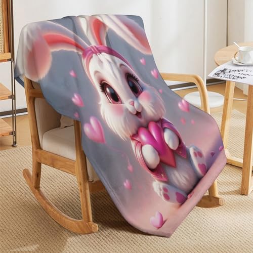 Couverture flanelle lapin ultra douce, linge de lit d'une finesse absolue - 8
