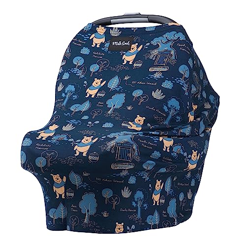 Image of Milk Snob Original Disney 5-in-1 Cover, Winnie The Pooh, Added Privacy for Breastfeeding, Baby Car Seat, Carrier, Stroller, High Chair, Shopping Cart, Lounger Canopy - Newborn Essentials, Nursing Top
