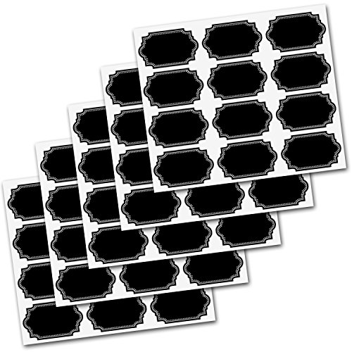 Firefly Craft Heavy Duty Chalkboard Labels for Spice Jars, Mason Jars, and Organizing, Medium 60 Pack