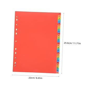 Amazon | COMPUKAS 1セットのインデックス区け用バインダータブ