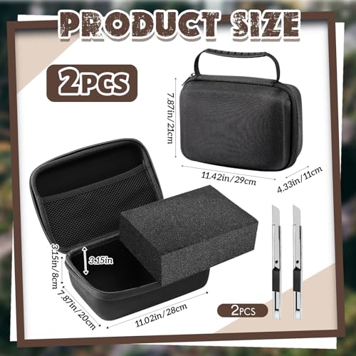 Relaxweex 2 Sets Estuche Rígido con Espuma Personalizable 11x7.8x4.3 Inch miniatura 2