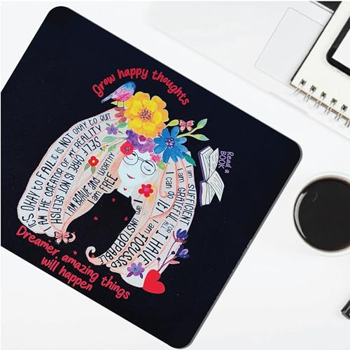 Image of anujarusiya | Affirmation Mousepad | 3mm | Non Slip | Perfect for Gifting| Grow Happy Thoughts