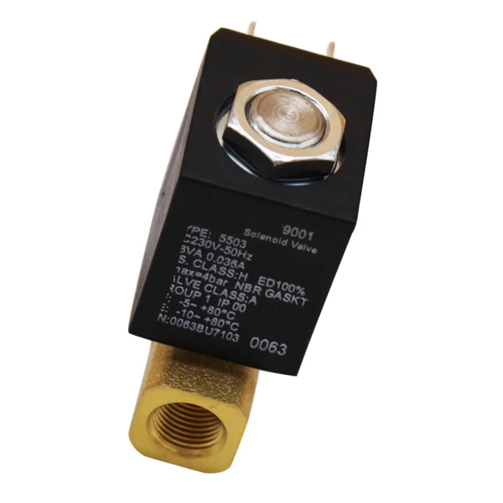 Électrovanne de sécurité électrique à gaz propane AC 220 V normalement fermée G1/8" avec raccords à compression Accessoires d'extérieur for gaz d'air