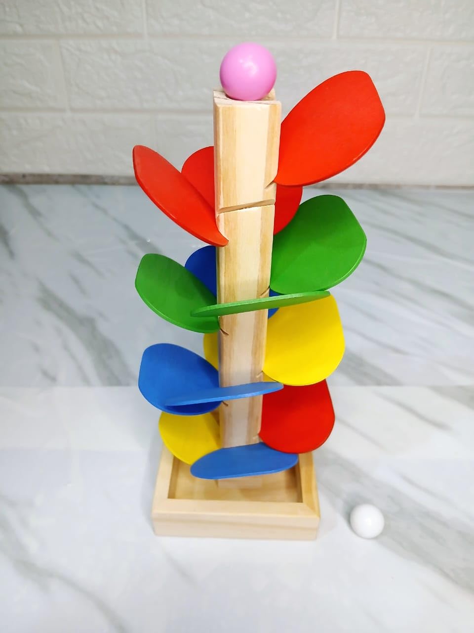 ZENOYA | Leaf Tower Ball Game | Wooden Tree | Marble Run Game | Compact Easy to Carry Game for Kids-image-18