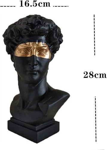 Miniatura 2 de Estatua griega clásica de busto, réplica, escultura, figura, modelo, decoración para artista (David-White)