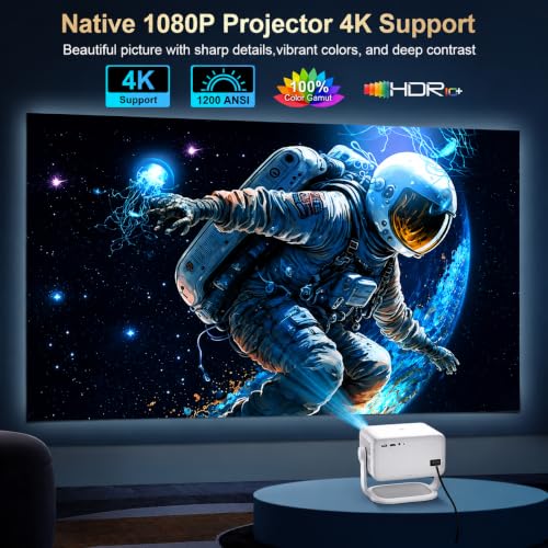 Image of BOSS X1000 Ultra AI | Full HD, 4K HDR10+ 8K Supported | 1200 ANSI | AI Auto Focus & Auto Keystone | Sealed Optical Engine | Android 13 | 5G WiFi & Bluetooth | Voice Remote | 2 Yrs Warranty