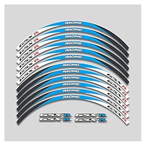XIAOZHIWEN Motorfiets Wheel Sticker Stripe Reflecterende RIM Compatibel met S*UZU*KI GSXR 250 400 600 750 1000 GSXR600…