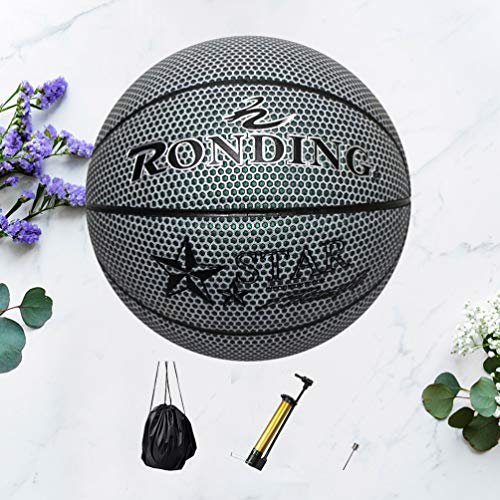 BESPORTBLE, 1 conjunto de bola esportiva luminosa de basquete com bolsa e pino de gás inflador para