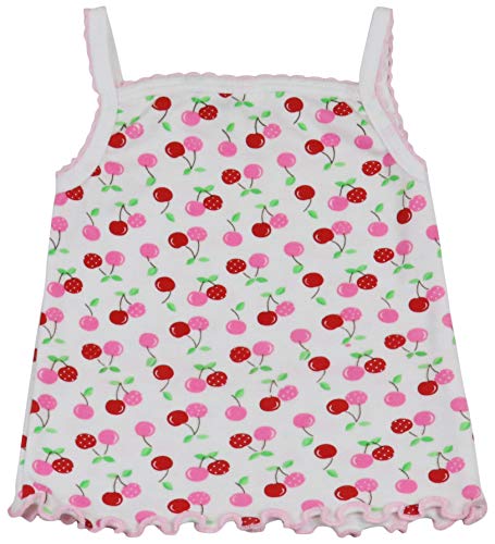 Image of ToBeInStyle Girl's 4 Pack Ruffle Hem Spaghetti Strap Tank Tops