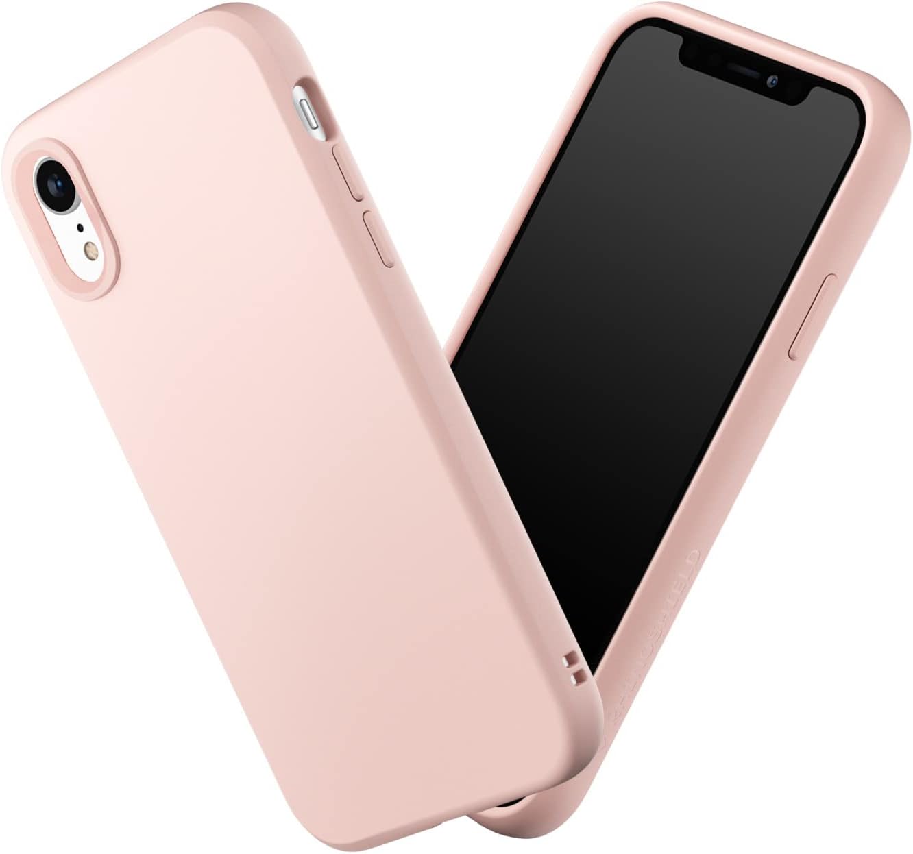 RhinoShield Case Compatible with [iPhone XR] | SolidSuit - Shock Absorbent Slim Design Protective Cover with Premium Matte Finish 3.5M / 11ft Drop Protection Changeable Camera Rings - Blush Pink