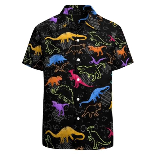 Chemise de fête originale pour homme motif insolite look décontracté taille M