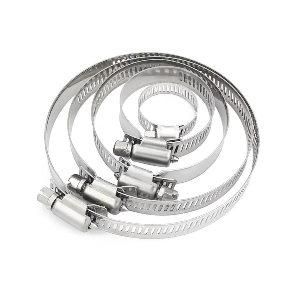 Colliers de Serrage Colliers de Serrage réglables 5 pièces/lot Collier de Serrage réglable à vis sans Fin en Acier Inoxydable 304, 8,12mm(10-16mm)