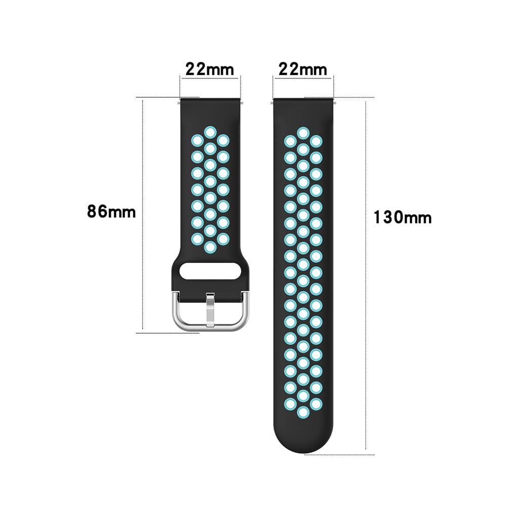 Correas Compatible con Amazfit CHEETAH (A2294),20mm Silicona Deportiva Pulsera Correa de Repuesto para Amazfit GTR 4/GTR 3/GTR 3 pro/GTR 2e/GTR 2/3 stratoS/GTR 47mm/Xiaomi Watch S2