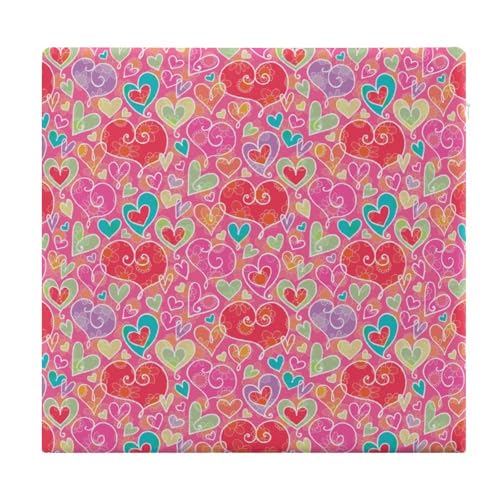 HYDJLXA Valentine Hearts and Flowers Premium Polyester Memory Foam Seat Cushion，Slow Rebound Hip Support Pad with Zipper, Removable and Durable