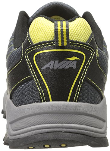 AVIA Avi-Dell Tênis de corrida masculino, Cinza crepúsculo cinza/aço cinza/amarelo brilhante, 9.5