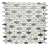 Ellipse Oval White Arabescato Marble with Bluish and Grey Mosaic Polished Tile for Floor and Wall, Bathroom, Backsplash, Accent Wall (Box (10 Sheets))