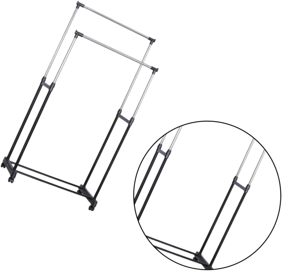 1Pc Foldable Clothes Drying Rack Creative Indoor Outdoor Laundry Hanging Shelf with Rollers for Easy Mobility Compact Design for Coats Towels More