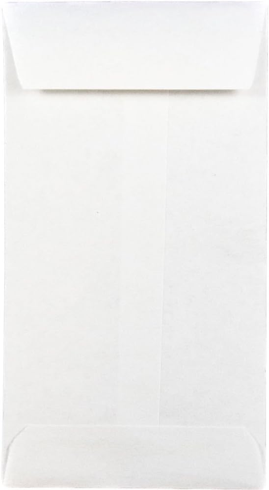 JAM PAPER #5 Coin Envelopes - 2 7/8 x 5 1/4 - White - Bulk 1000/Carton