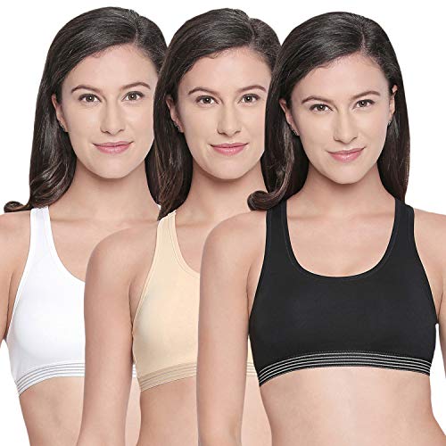 Image of BODYCARE Women's Cotton & Spandex Non Padded Non-Wired Sports Bra