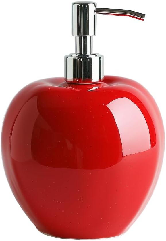 Colias Wing Fruit Vegetable Shaped Soap Dispenser with Plastic Pump, Refillable Lotion Soap Bottle, Lotion Bottle, Hand Soap Dispenser, Home Decoration-Pumpkin