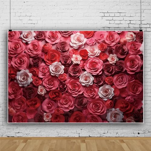 Fondo fotográfico vinilo rosa rojo 10x8 ft para estudio miniatura 2