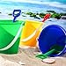 Shindel 28Sets Sand Buckets and Shovels for Kids, Beach Buckets Travel Sand Toys, Beach Essentials, Fun Summer Activities