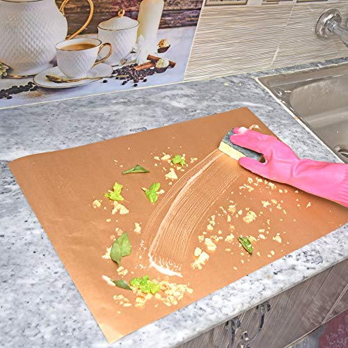 Oven Liners For Bottom Of Electric & Gas Oven- Premium Heavy Duty Reusable Copper Grill Mats For Outdoor Gas Charcoal Bbq Grill Mat | Non Stick Grilling Mat Protects From Messy Spills Drips 3 Pack #TOP4
