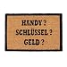 Produktbild Relaxdays, Natur/schwarz Kokosmatte Alles DABEI, Fußmatte aus Kokosfasern, rutschfeste Türmatte, Handy, 40x60cm, Standard