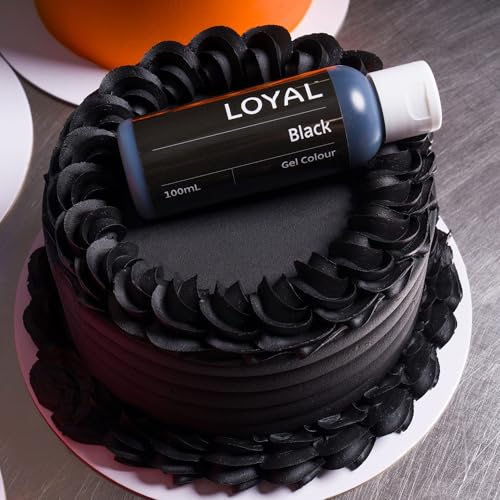 Image of Loyal Gel Food Coloring | Vibrant Color for Buttercream, Fondant, Royal Icing, Gum Paste, Marzipan and Cake Batter | Gel-Based Concentrated Food Dye - 100ml Black