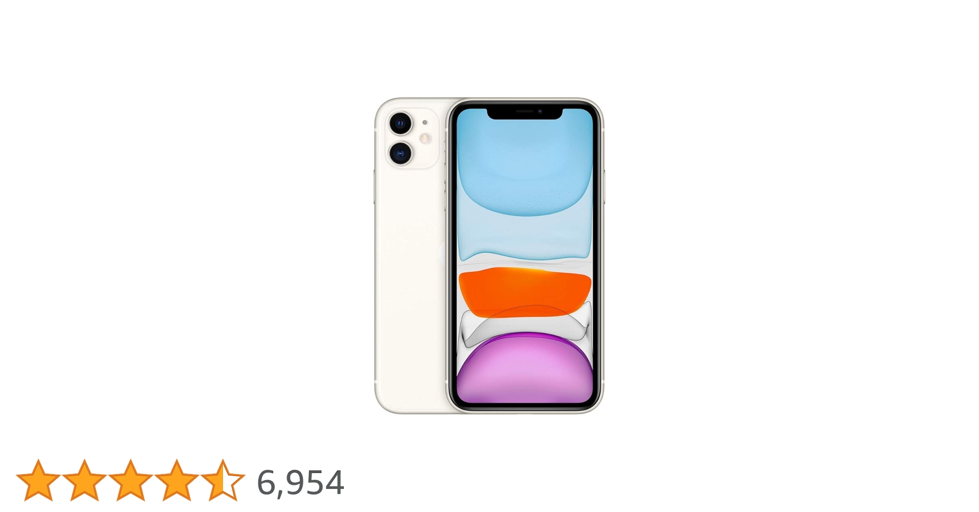 Apple iPhone 11 (64GB) - White (Includes EarPods, Power Adapter