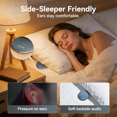 Image of Kinglucky X50 Pillow Speaker for Sleeping, Built-in White Noise Sound Machine Pink Noise for Sleeping, Auto-Off Timer Portable Bluetooth Speaker Under Pillow Rechargeable for Side Sleeper, Blue