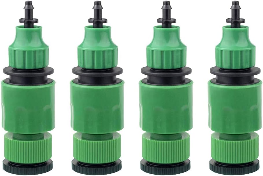 BeGrit Garden Hose Pipe One Way Adapter Tap Connector Fitting for Irrigation 4-Pack