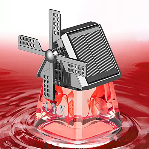 Ztgd Car Air Freshener Solar Energy Rotating,Cute Car Aromatherapy Diffuser Windmill Design Interior Decoration Accessories Diffuser For Car Office Red #TOP10