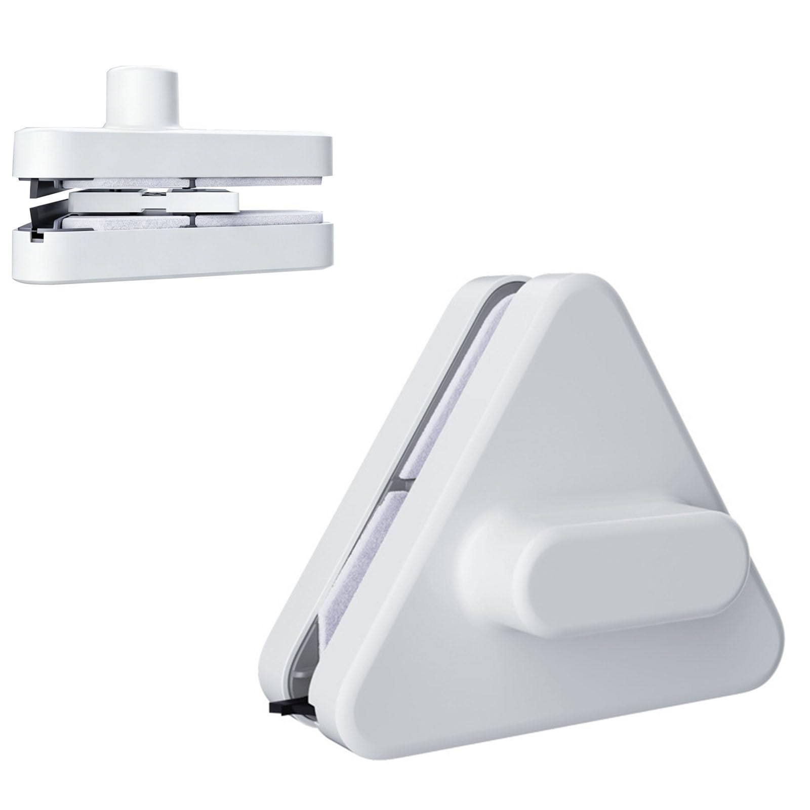Limpiador de vidrio triangular magnético de doble cara para ventanas